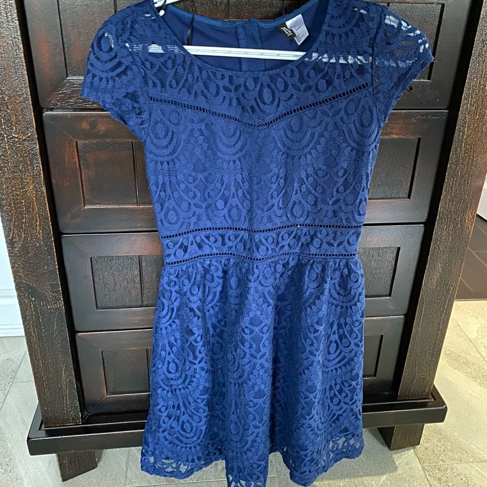 H&M BLUE LACE DRESS